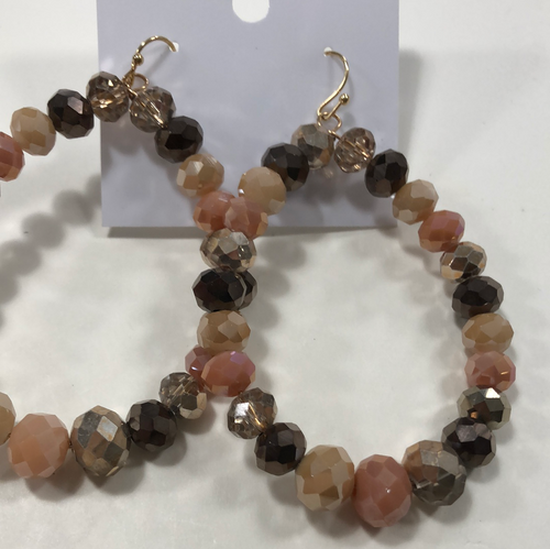 Neutral beaded earrings