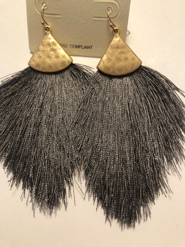 Gray teardrop earrings