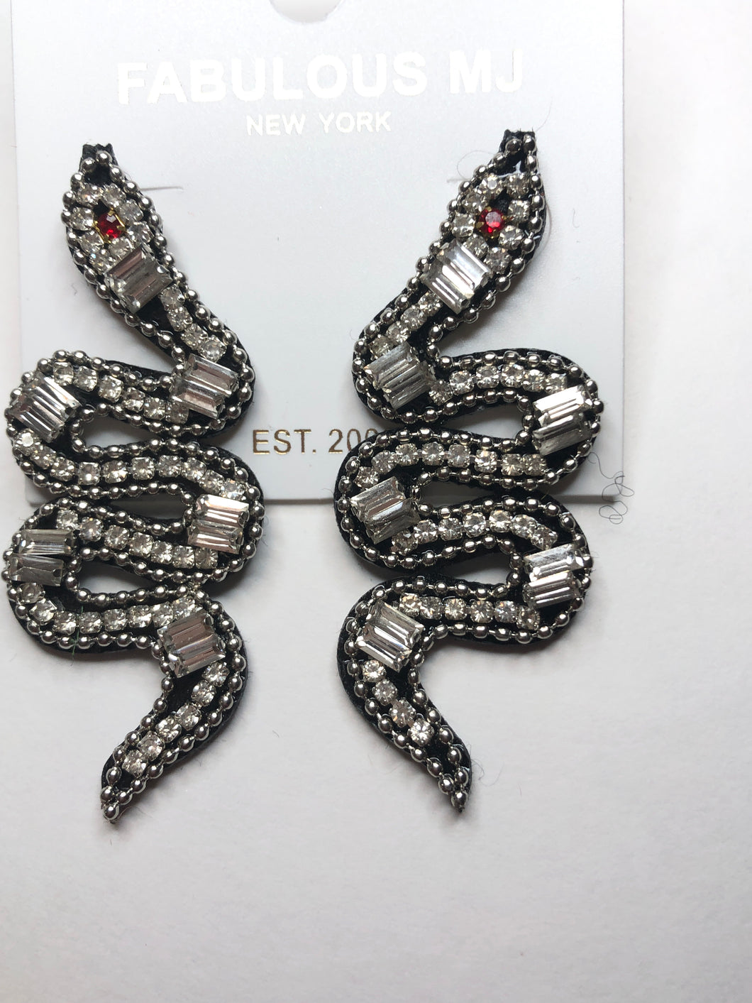 Bling snake earrings