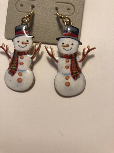 Snowman earrings