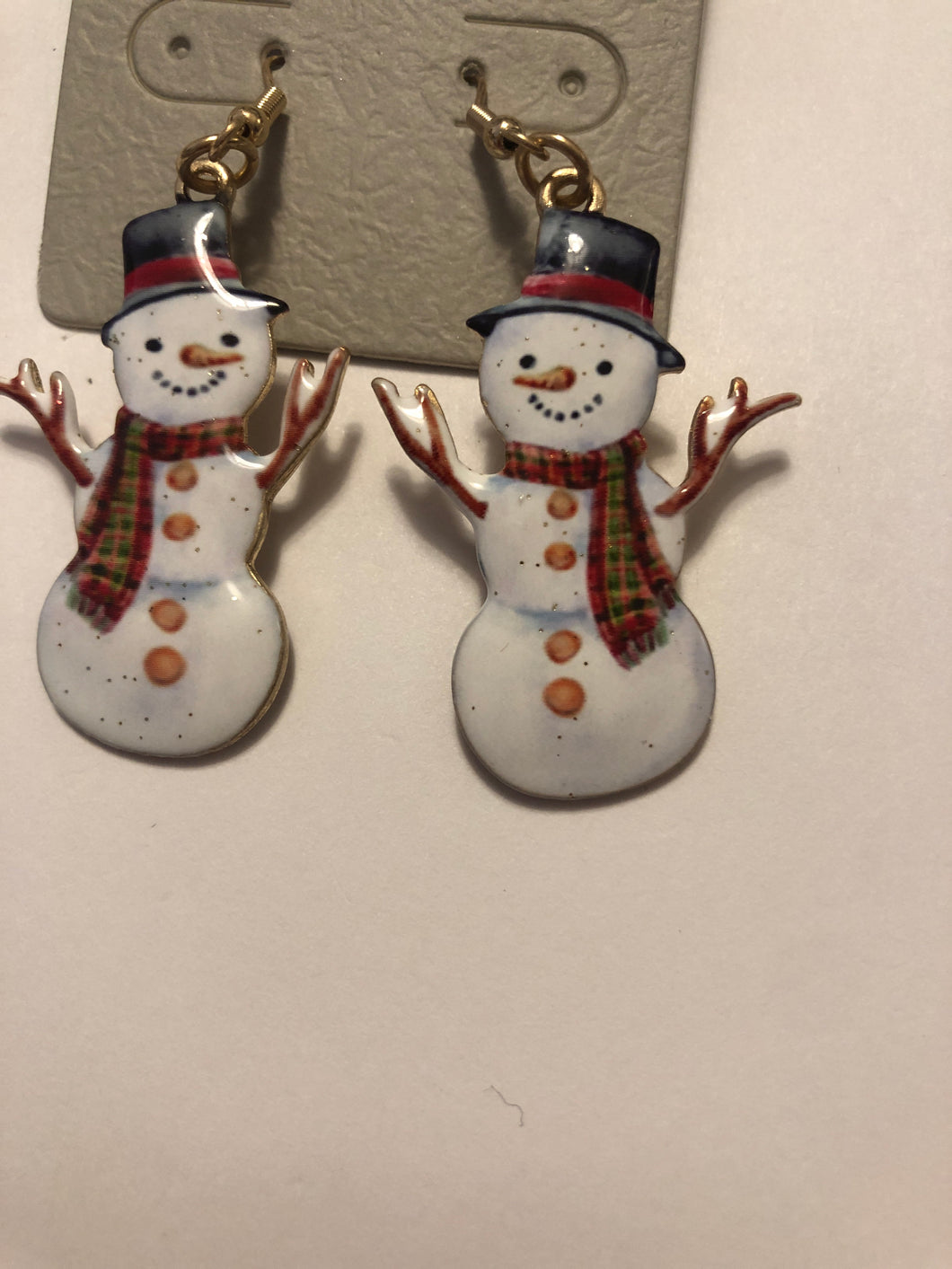 Snowman earrings