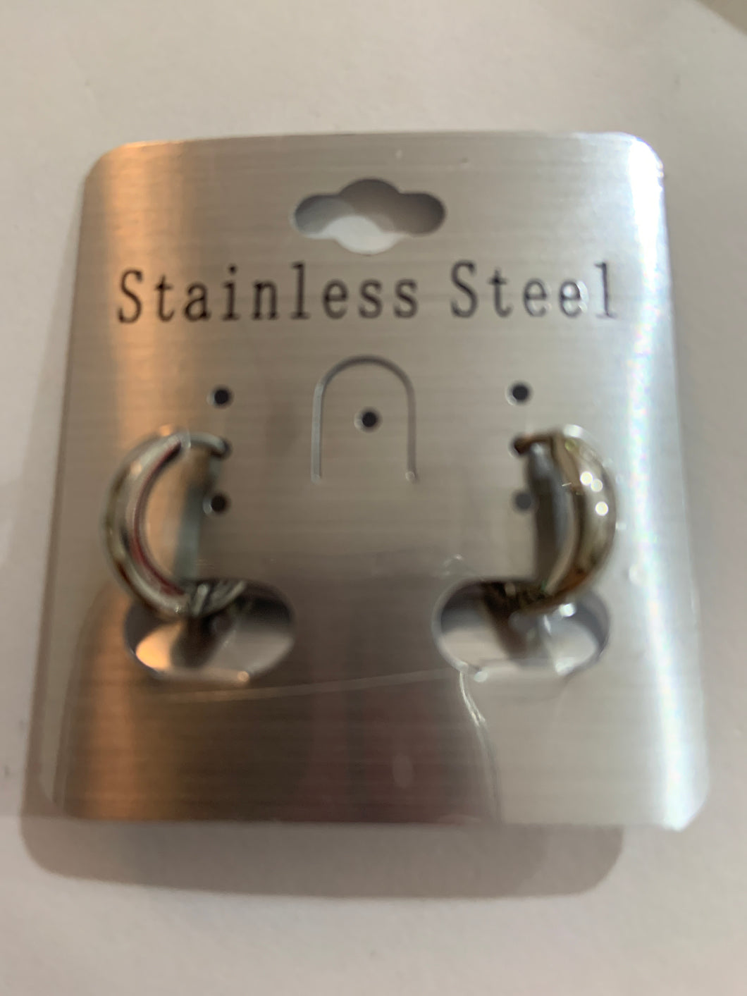 Small stainless steel hoop earrings