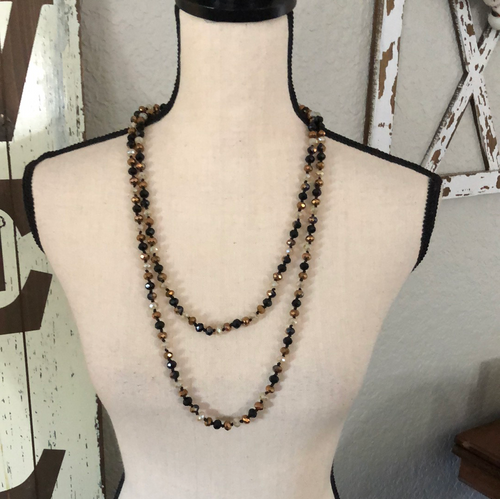 Black/brown ombré beads