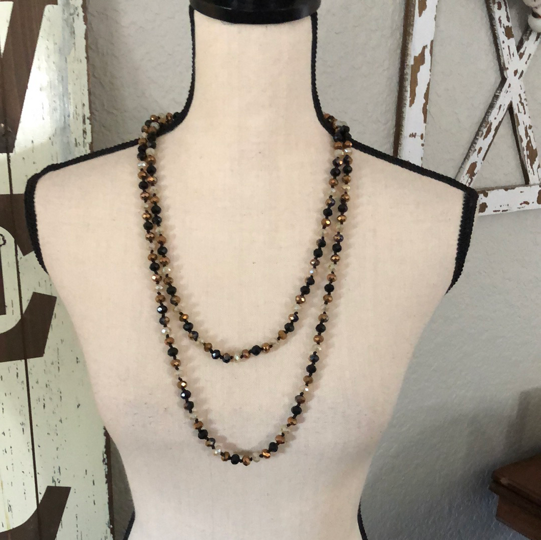 Black/brown ombré beads