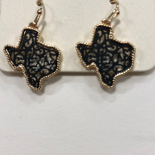 Texas black earrings