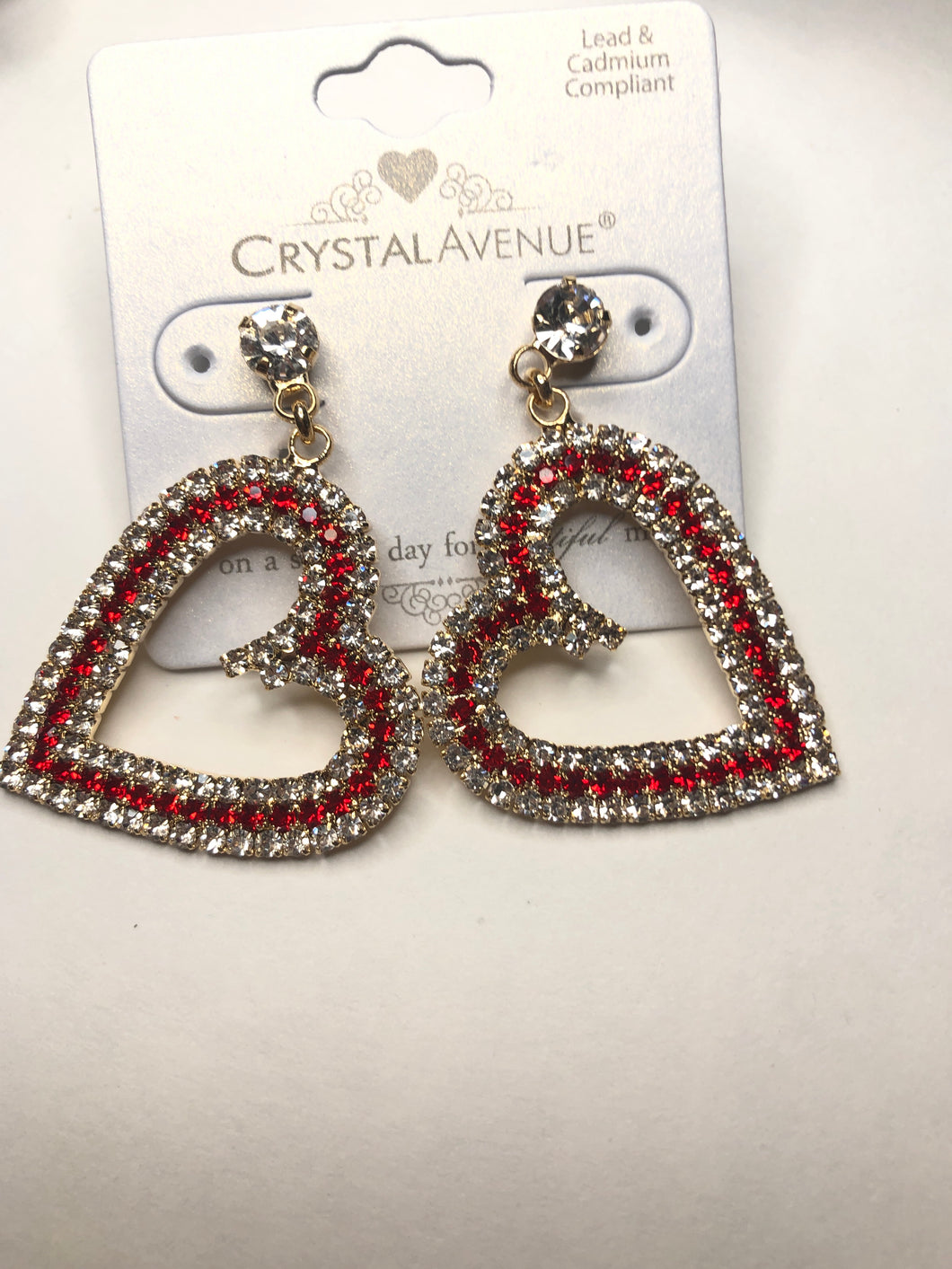 Heart post earrings