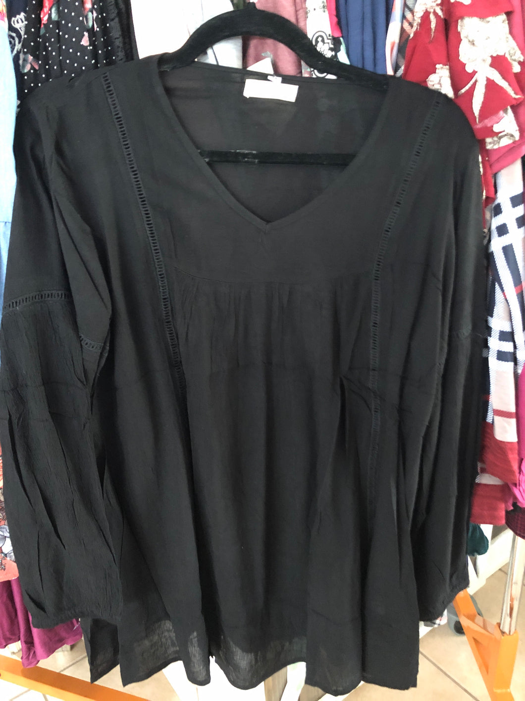 Black v neck top