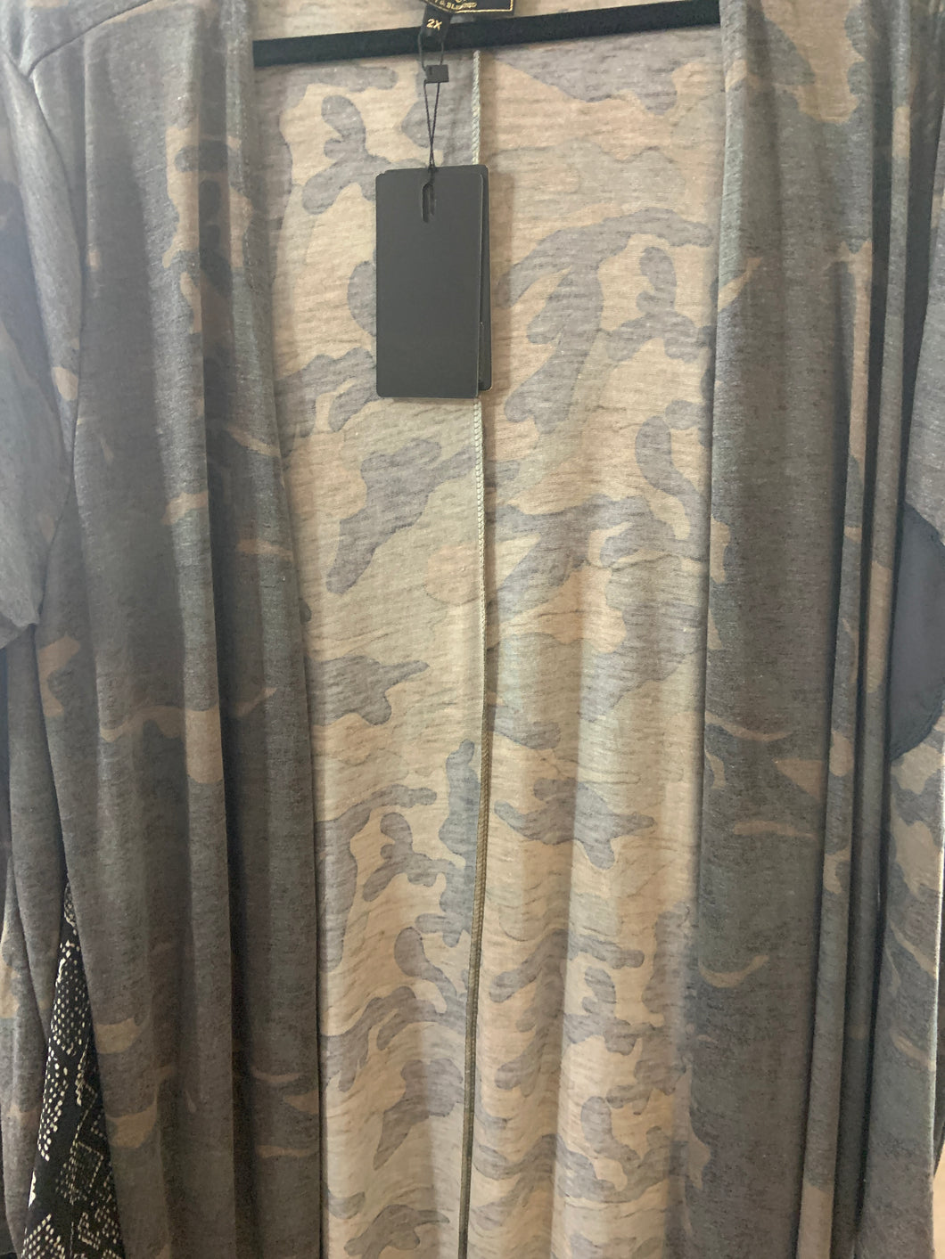 Long camo kimono lucky and blessed