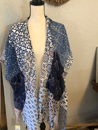 Quilted pattern kimono