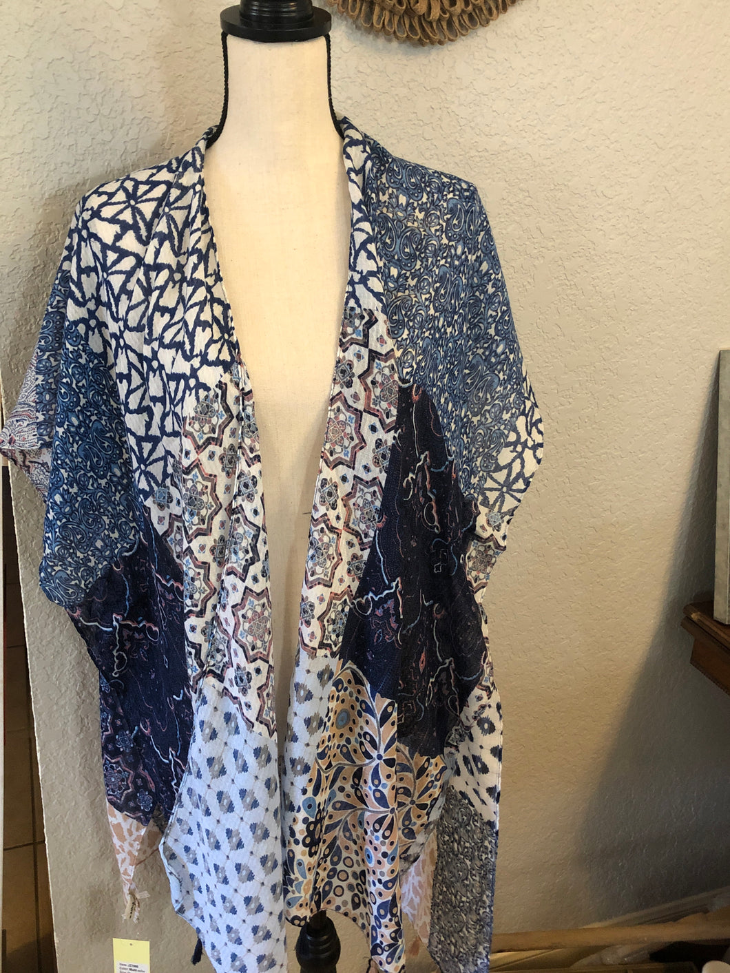 Quilted pattern kimono