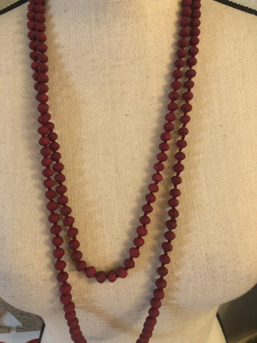 Burgundy matte beads
