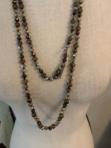 Browns with iridescent beads