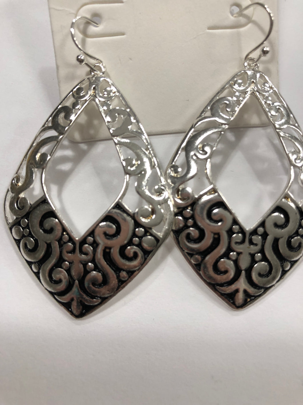 Silver tone earrings