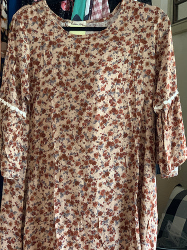 Brown floral top