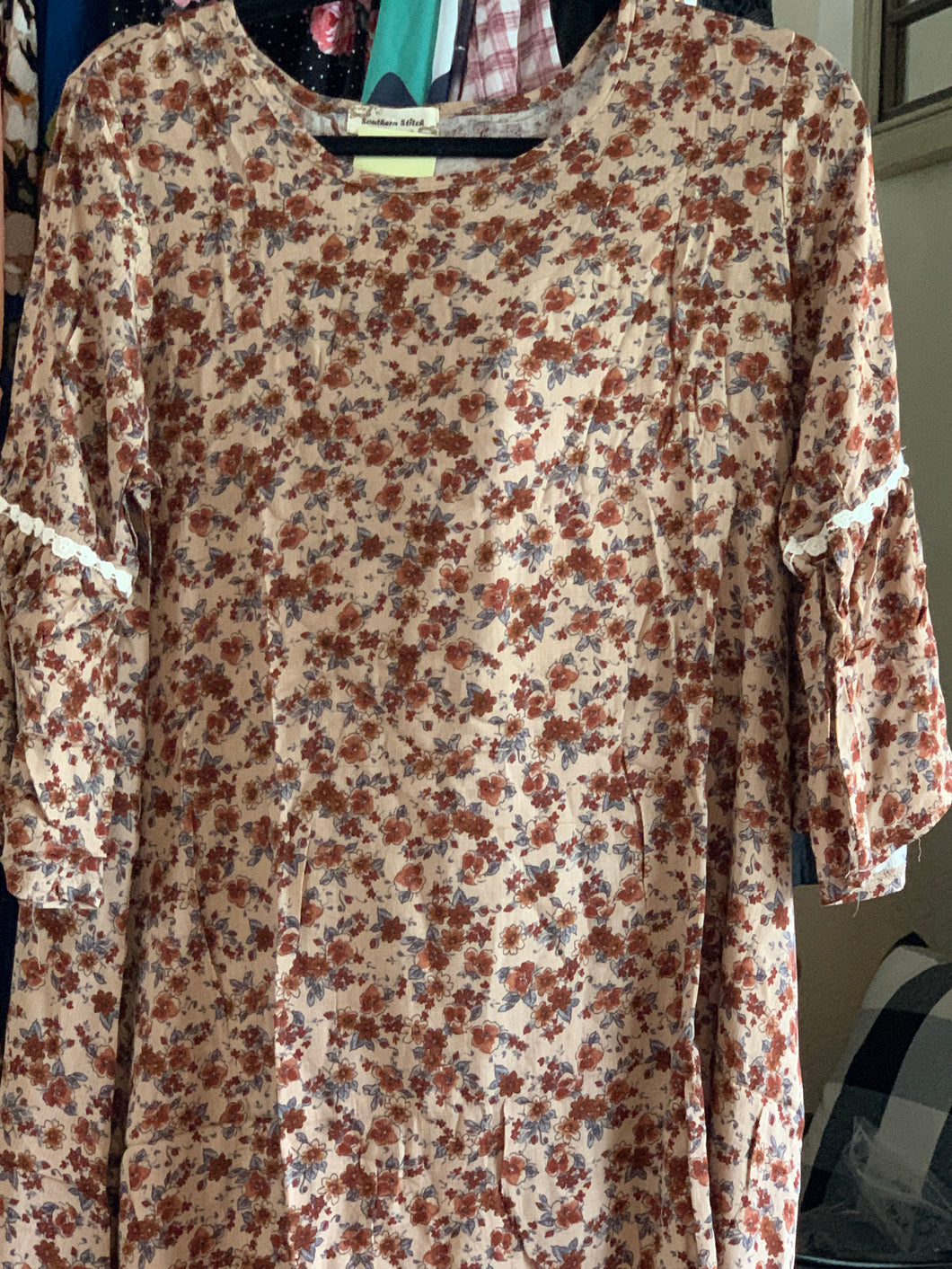 Brown floral top