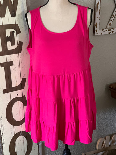 Pink babydoll tank