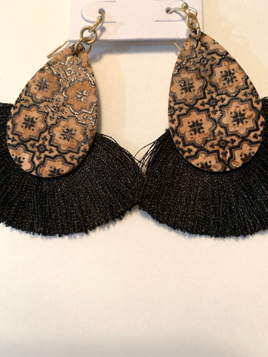 Necklace tassel black 191