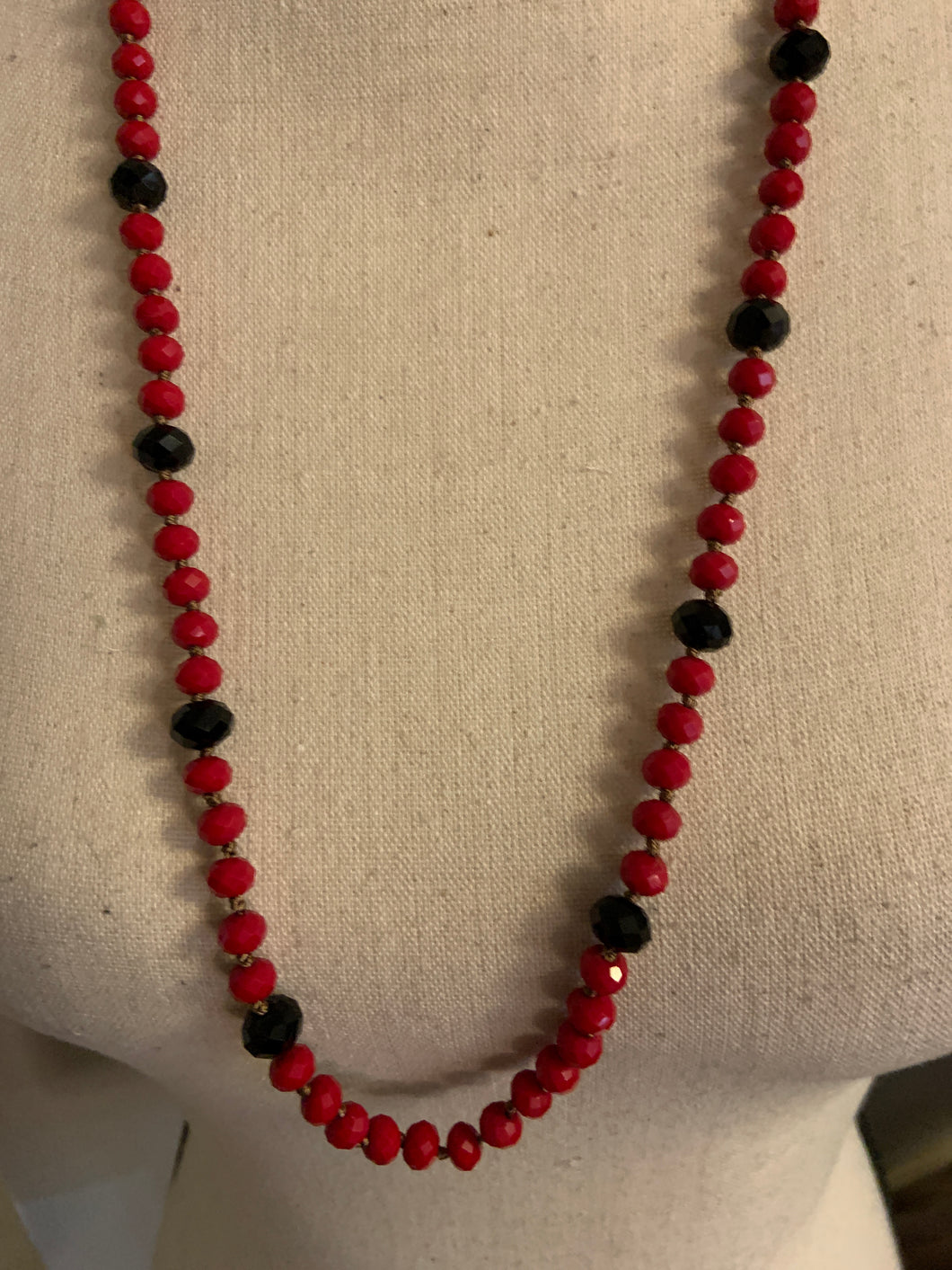 Red and black necklace