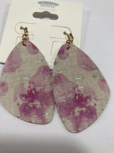 Watercolor pink earrings