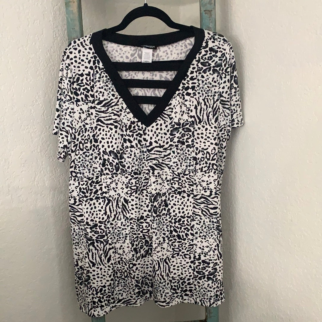 237 Buttery soft animal print top