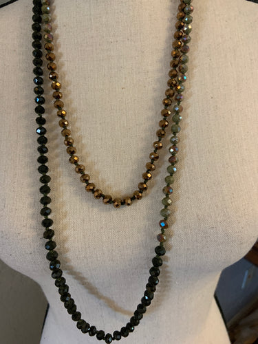 Gold silver black tricolor beads