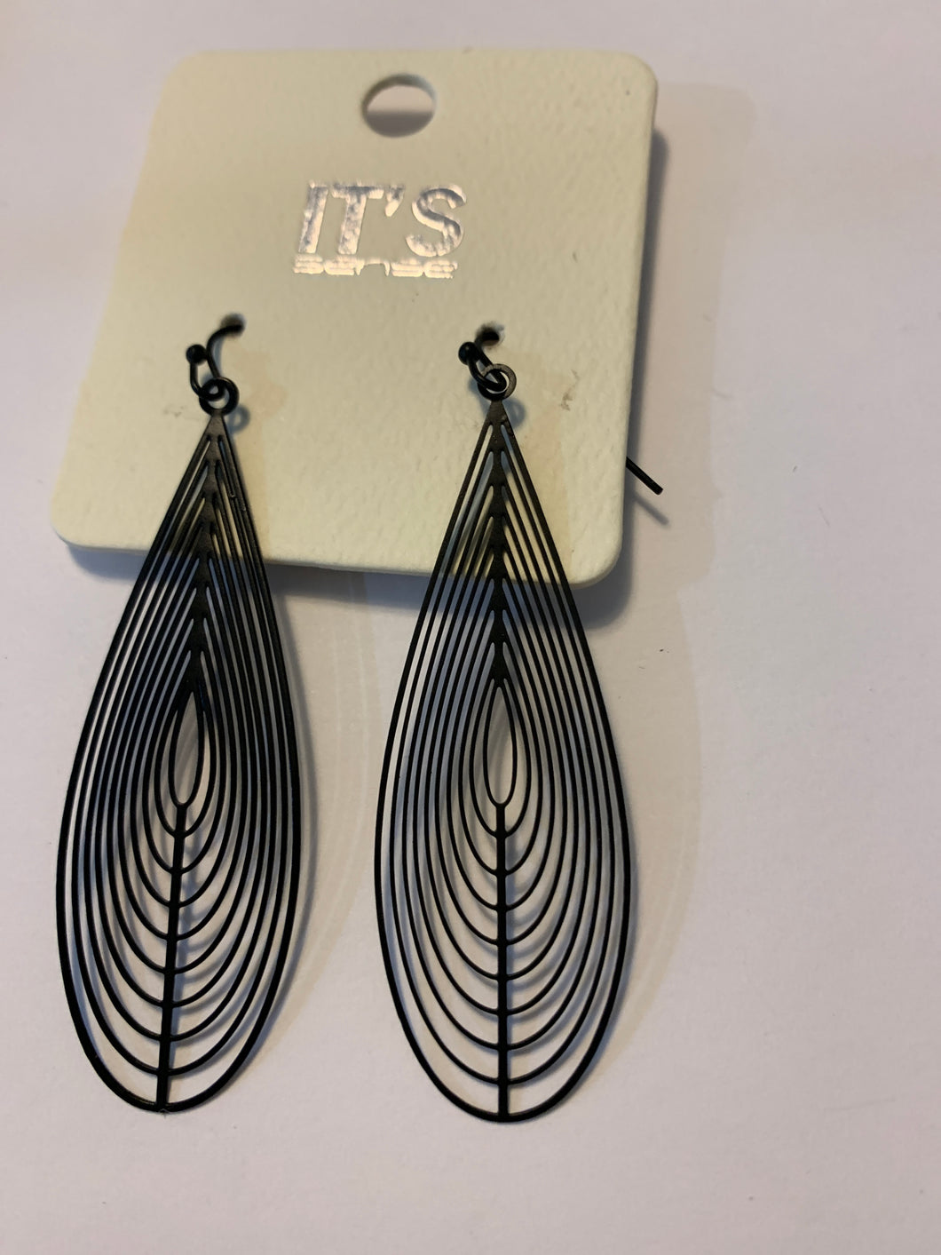 Black dainty earrings