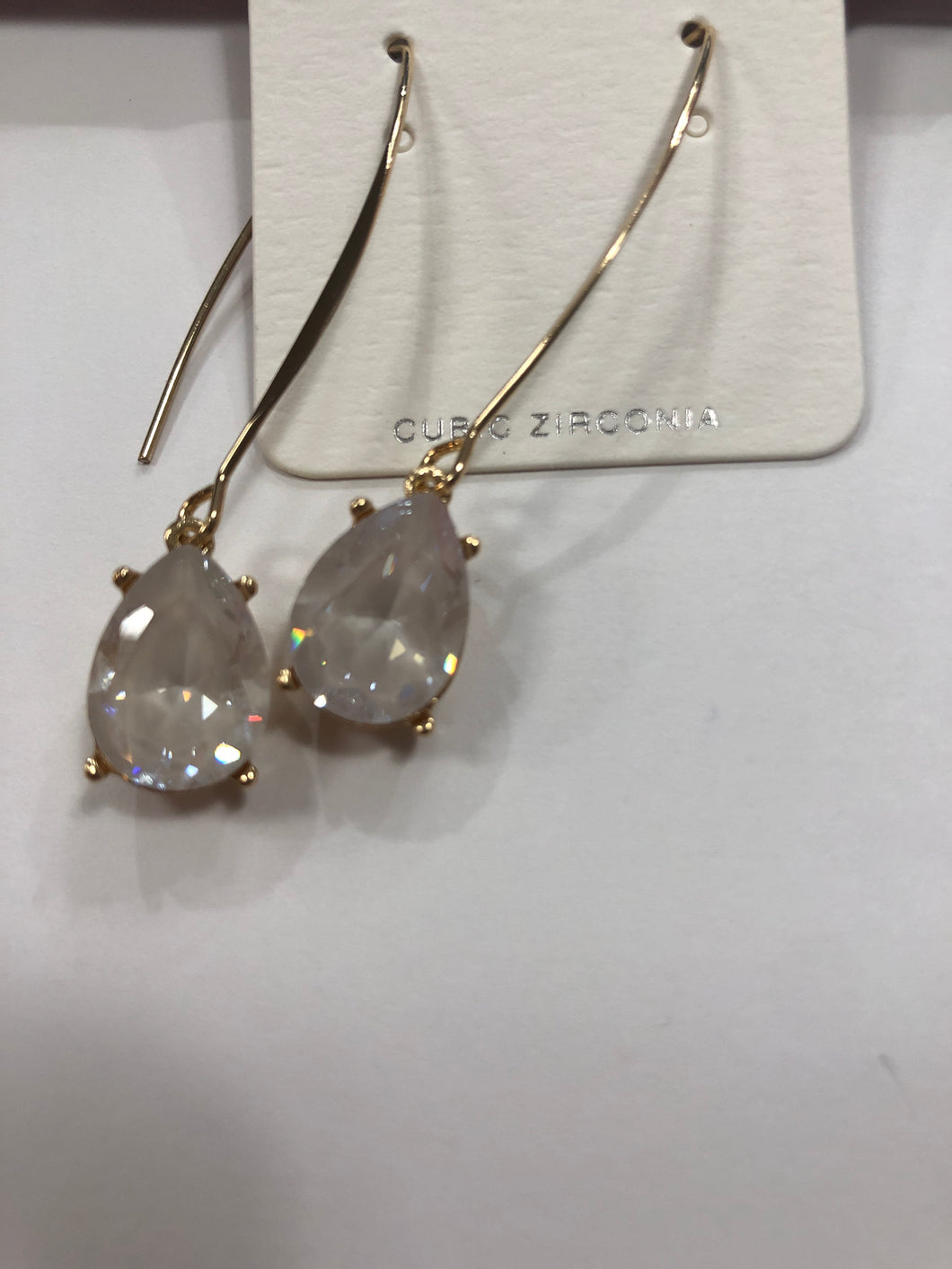 White cloud lucent long earrings