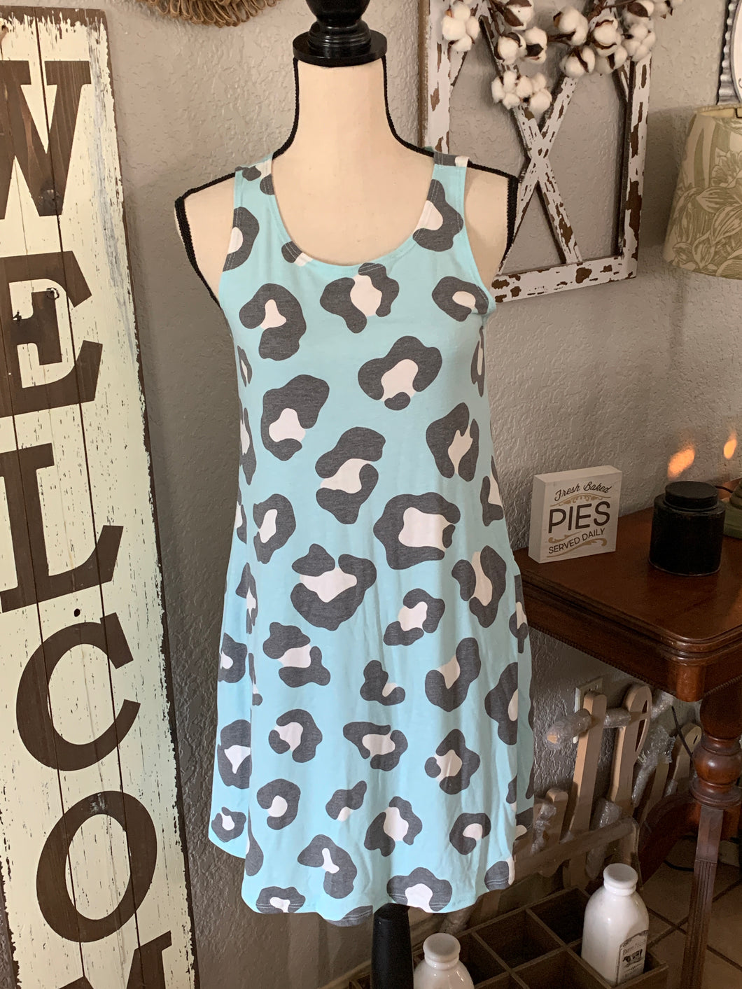 Aqua tank dress