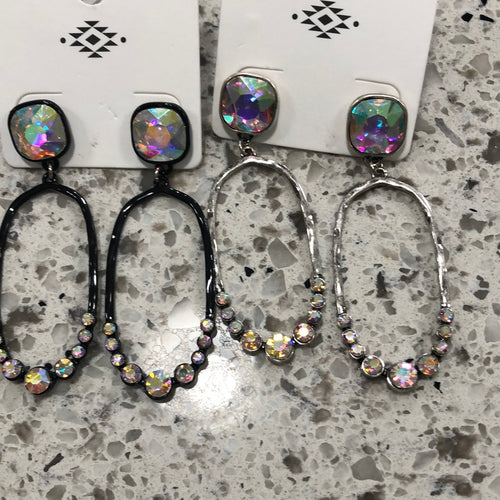 Double bling post earrings