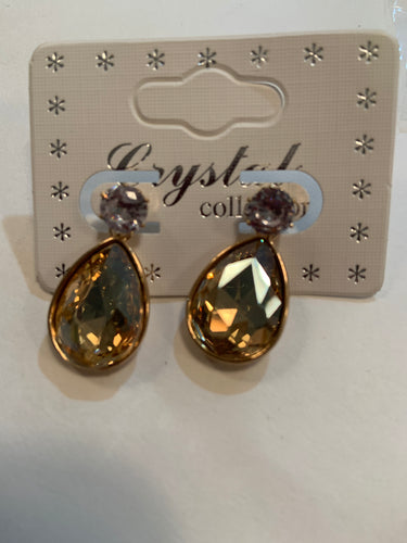 Smoky glass earrings