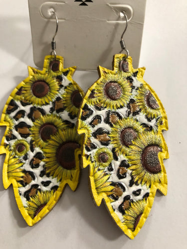 Sunflower earrings