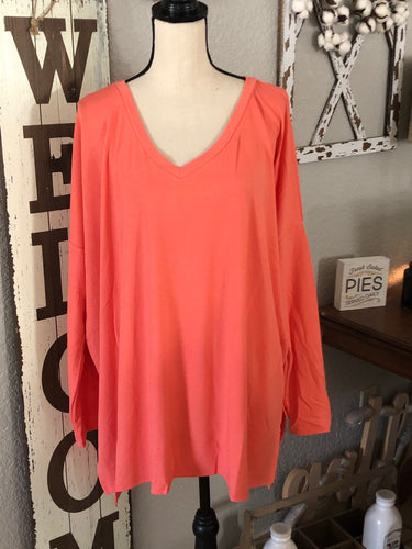 Oversized long sleeve top