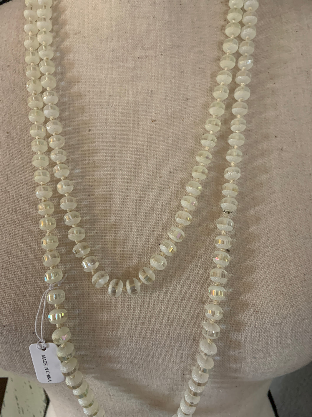 Ivory unicorn candy bead necklace