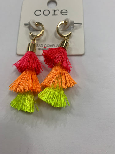 Neon multi earrings