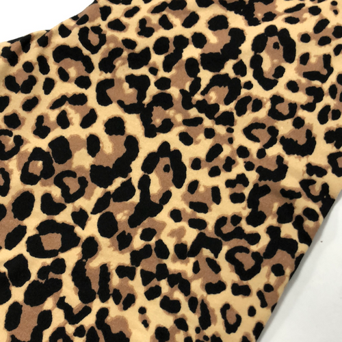 106 Leggings material leopard biker shorts