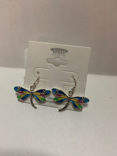 Dragon fly earrings Multicolor