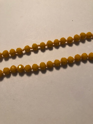 Beads short mustard
